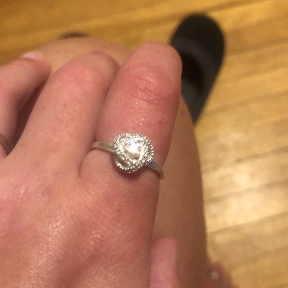 Real .925 sterling engagement or wedding ring